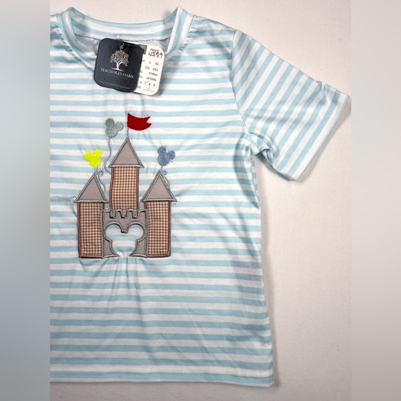 NWT ABBY AND EVIE Unisex Castle Applique Tee 3T Magical Cottagecore Disney NEW - Picture 2 of 9